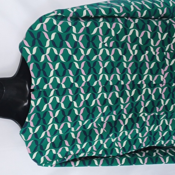 Boden Dress 12R US Violet in Forest Ribbons Green Pink Tulip Hem - Picture 6 of 7